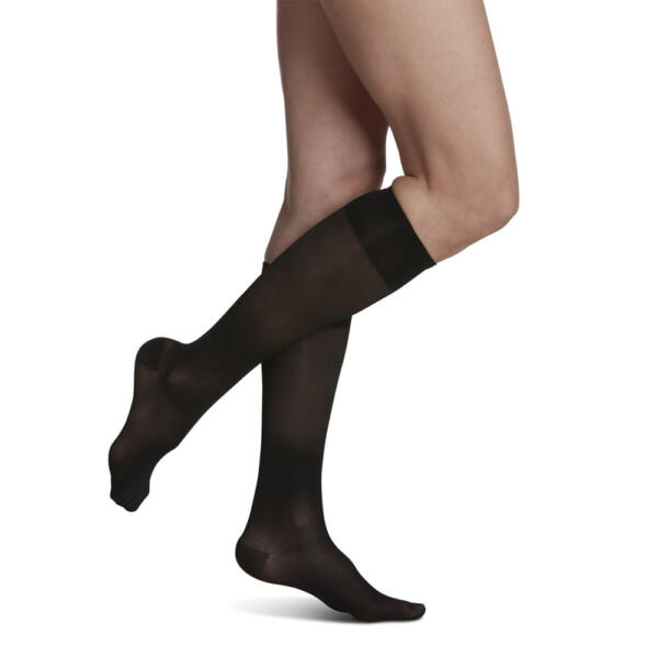 Sheer Fashion Knee High - black